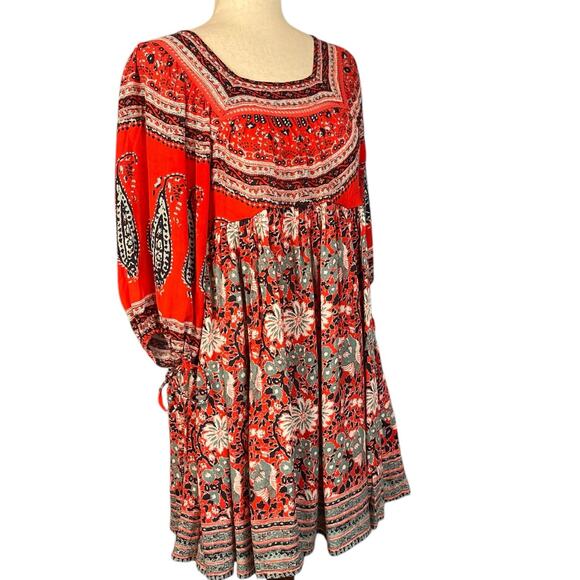 Free People Midsummer Dream Dress Red Open Back Small - Picture 3 of 14